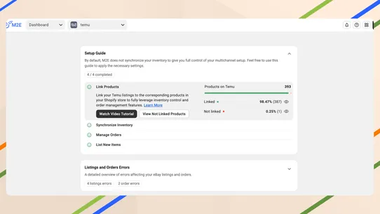 Temu Integration screenshot