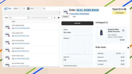 Temu Integration screenshot