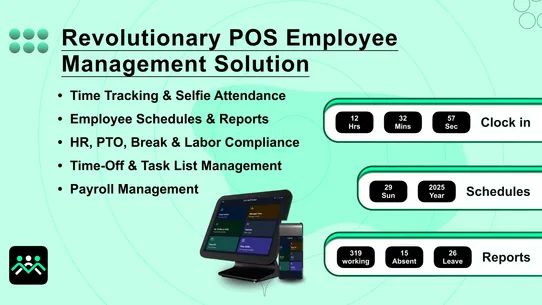 POS Clock In ‑Staff Management screenshot