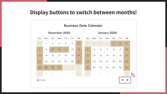 UR: Business Date Calendar screenshot