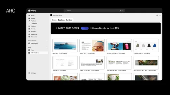 ARC Sections: Theme Sections screenshot
