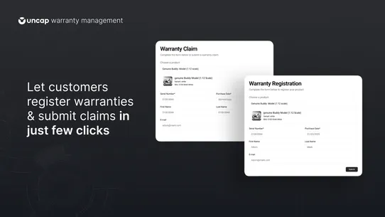 Uncap Warranty Management screenshot