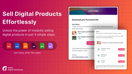 Getify Digital Downloads screenshot