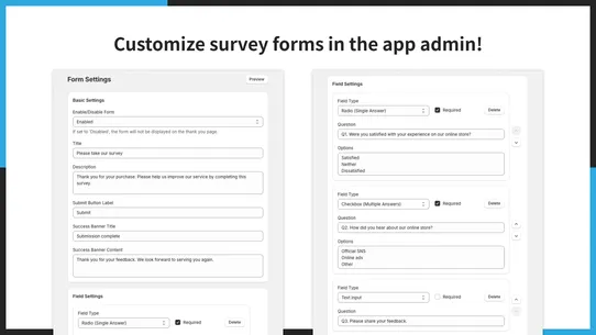 UR: Post‑Purchase Survey screenshot