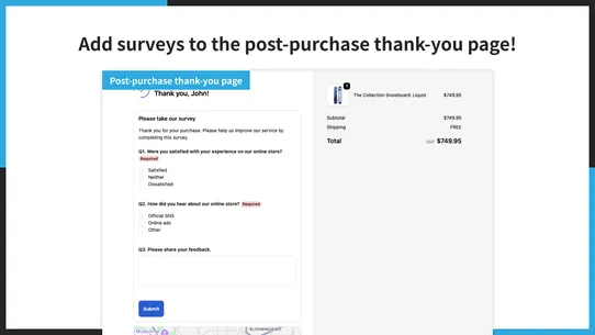 UR: Post‑Purchase Survey screenshot