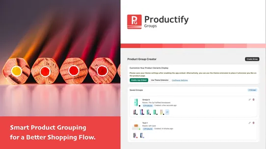 Productify Groups screenshot