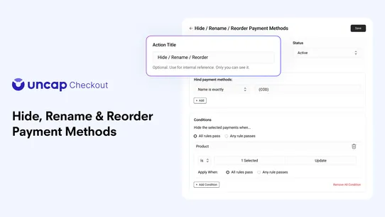 Uncap Checkout Rules screenshot