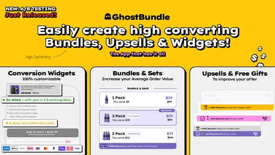 GhostBundle A/B Test &amp; Widgets screenshot