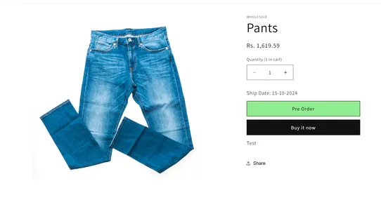 Simple Preorder screenshot