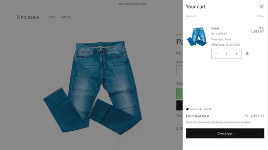 Simple Preorder screenshot