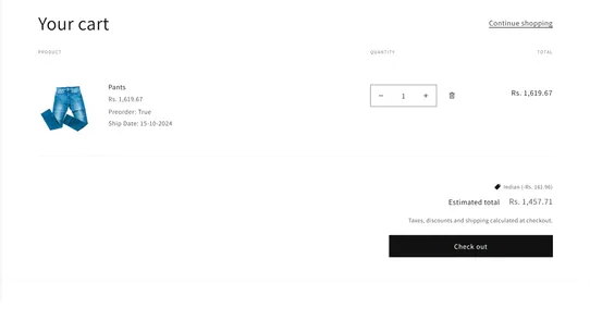 Simple Preorder screenshot