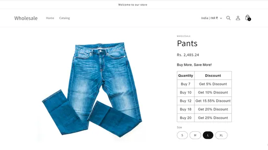 Quantity Discount Hmac screenshot