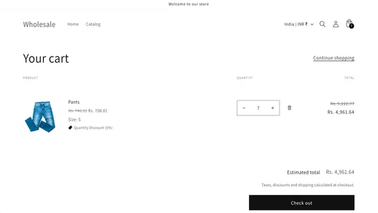 Quantity Discount Hmac screenshot