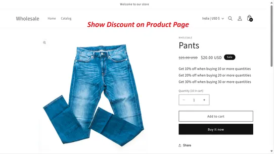 Quantity &amp; Volume Discount Raj screenshot