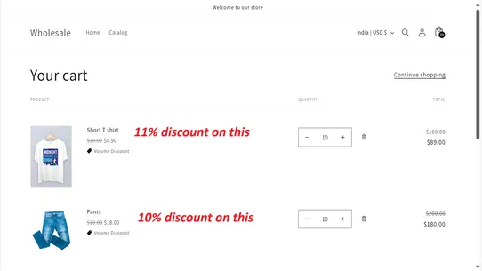 Quantity &amp; Volume Discount Raj screenshot