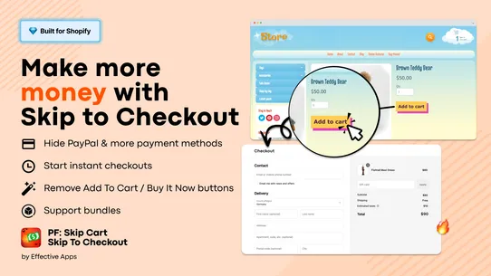 PF: Buy Now Skip Cart Checkout screenshot