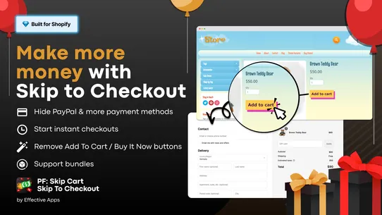 PF: Buy Now Skip Cart Checkout screenshot