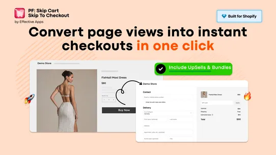 PF: Buy Now Skip Cart Checkout screenshot