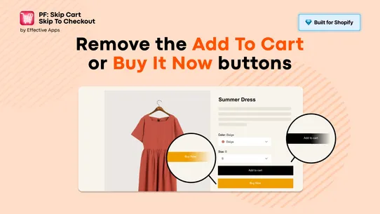 PF: Buy Now Skip Cart Checkout screenshot