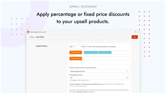 Propel Upsell &amp; Cross‑sell screenshot