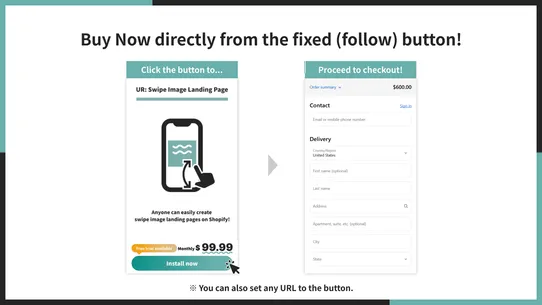 UR: Swipe Image Landing Page screenshot