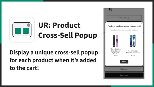 UR: Product Cross‑Sell Popup screenshot
