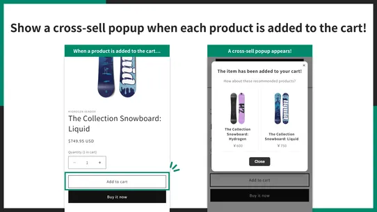 UR: Product Cross‑Sell Popup screenshot