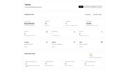 Margin Insight screenshot