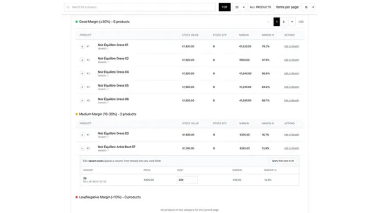 Margin Insight screenshot
