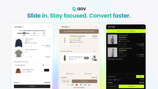 AOV.ai Cart Drawer Cart Upsell screenshot