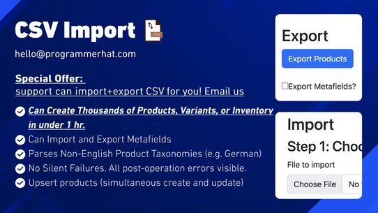 PH CSV Import&amp;Inventory Update screenshot