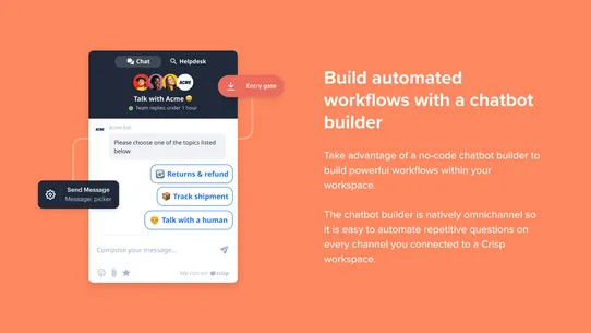 Crisp ‑ Live Chat &amp; AI Chatbot screenshot