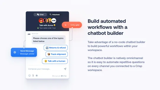 Crisp ‑ Helpdesk &amp; AI Chatbot screenshot