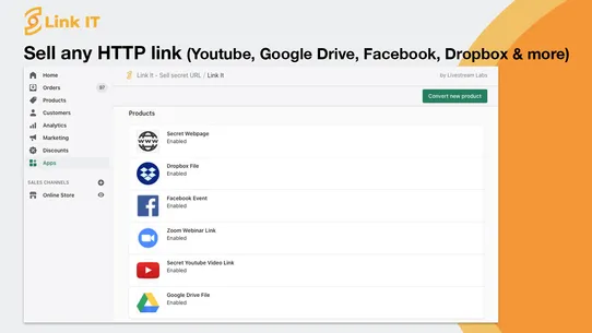 LinkIT ‑ Sell Digital Products screenshot