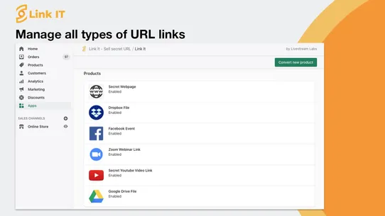 LinkIT ‑ Sell Digital Products screenshot