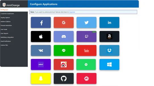 miniOrange Social Login screenshot