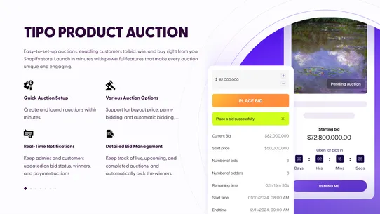 Tipo Product Auction screenshot