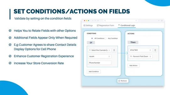 Extendons Registration Fields screenshot