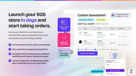 SparkLayer B2B &amp; Wholesale screenshot