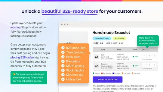 SparkLayer B2B &amp; Wholesale screenshot