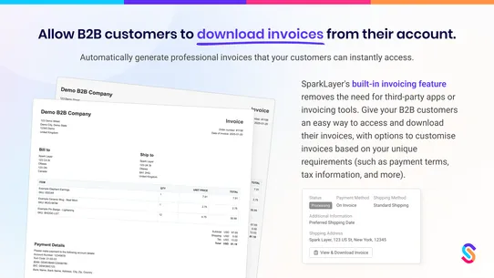 SparkLayer B2B &amp; Wholesale screenshot
