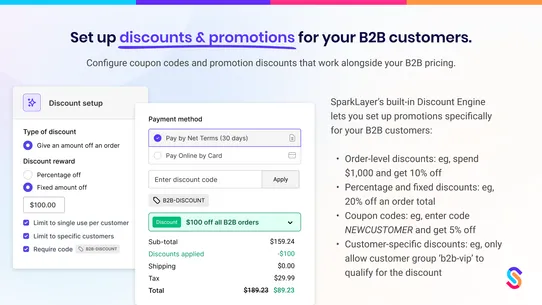 SparkLayer B2B &amp; Wholesale screenshot