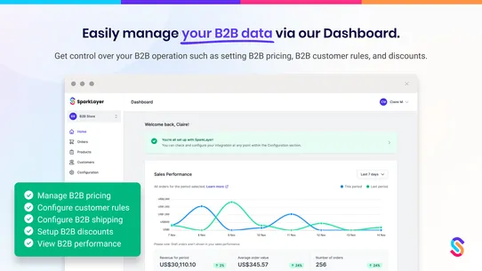 SparkLayer B2B &amp; Wholesale screenshot