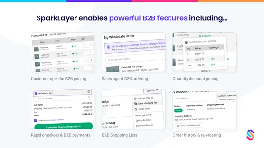 SparkLayer B2B &amp; Wholesale screenshot