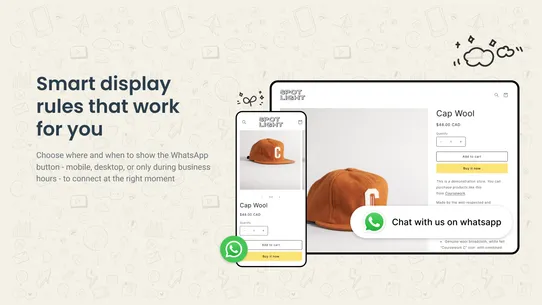 LUNA: WhatsApp Chat Button screenshot