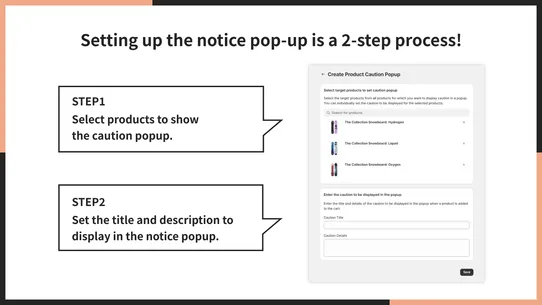 UR: Per‑Product Notice Popup screenshot