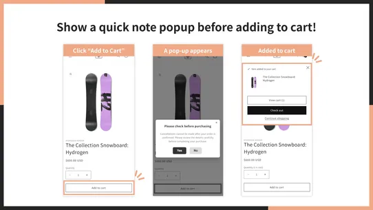 UR: Per‑Product Notice Popup screenshot
