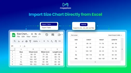 MP Size Chart &amp; Size Guide screenshot