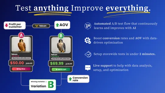 Falcon AB Test Split Test CRO! screenshot