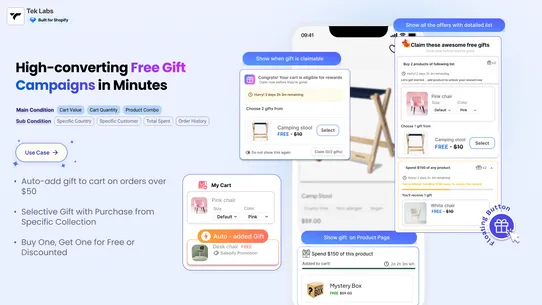 TL: Auto add to cart Free Gift screenshot